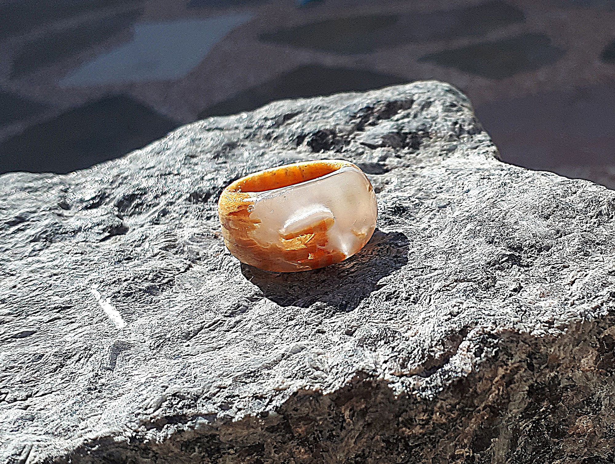 BlancoNieve anillo madera resina Anillo madera resina blanconieve