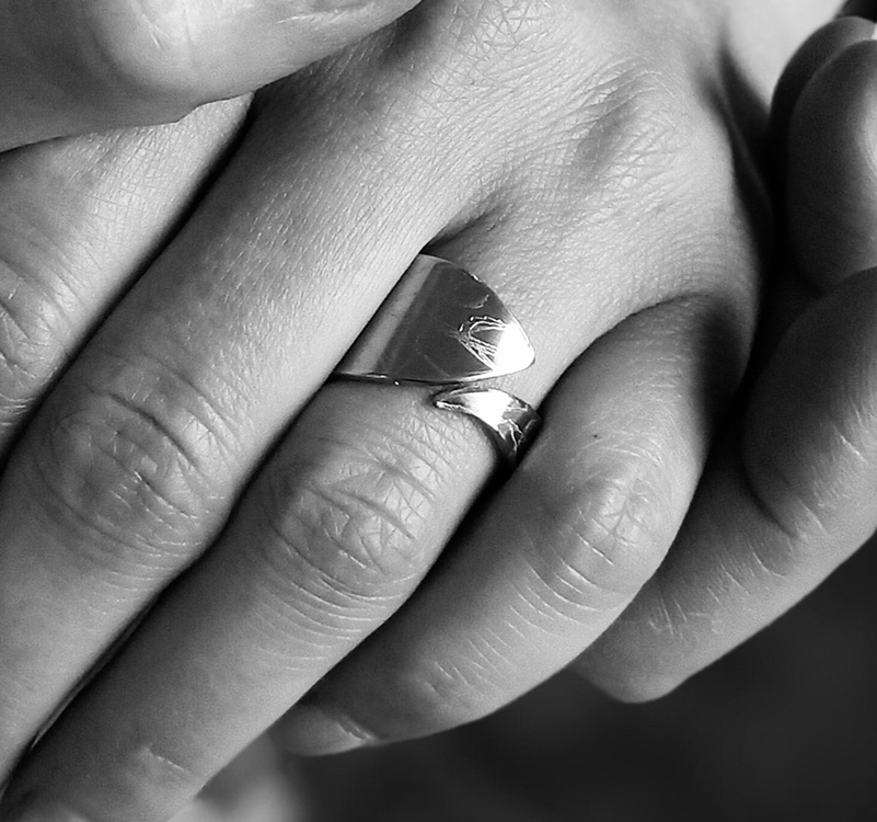 Anillo de Meta Fulla acero inoxidable Anillo de Meta Fulla